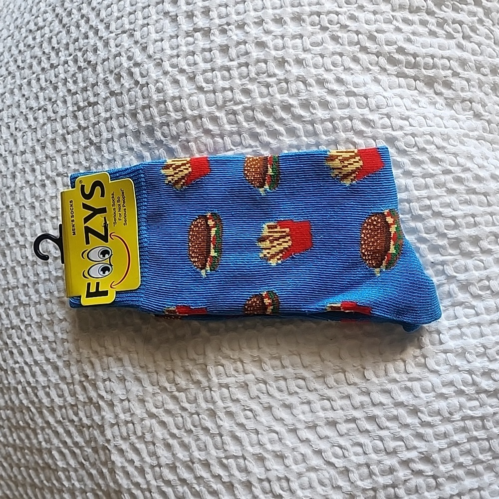3/$20 Foozy Funny Burger and Fries Socks!